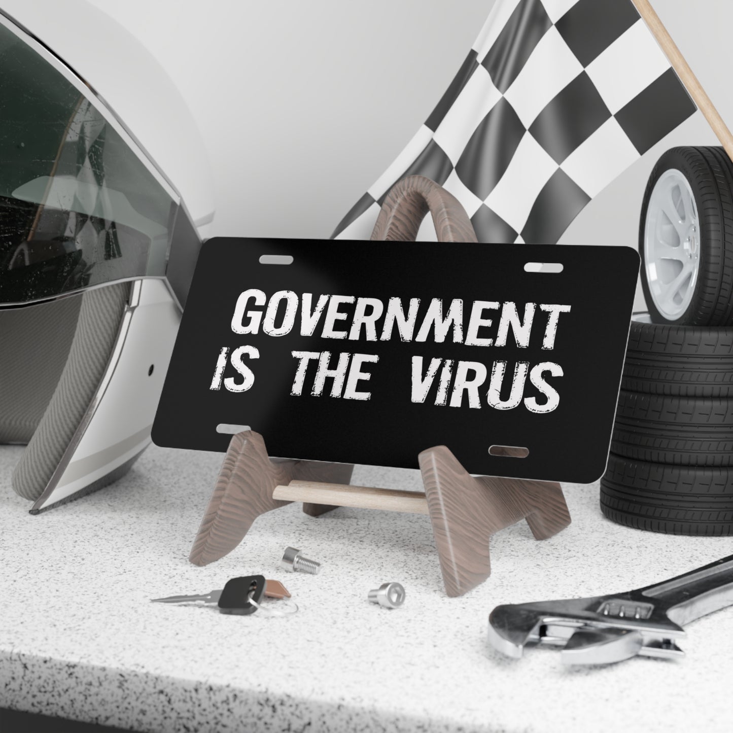 GOVERNMENT IS THE VIRUS PLATE